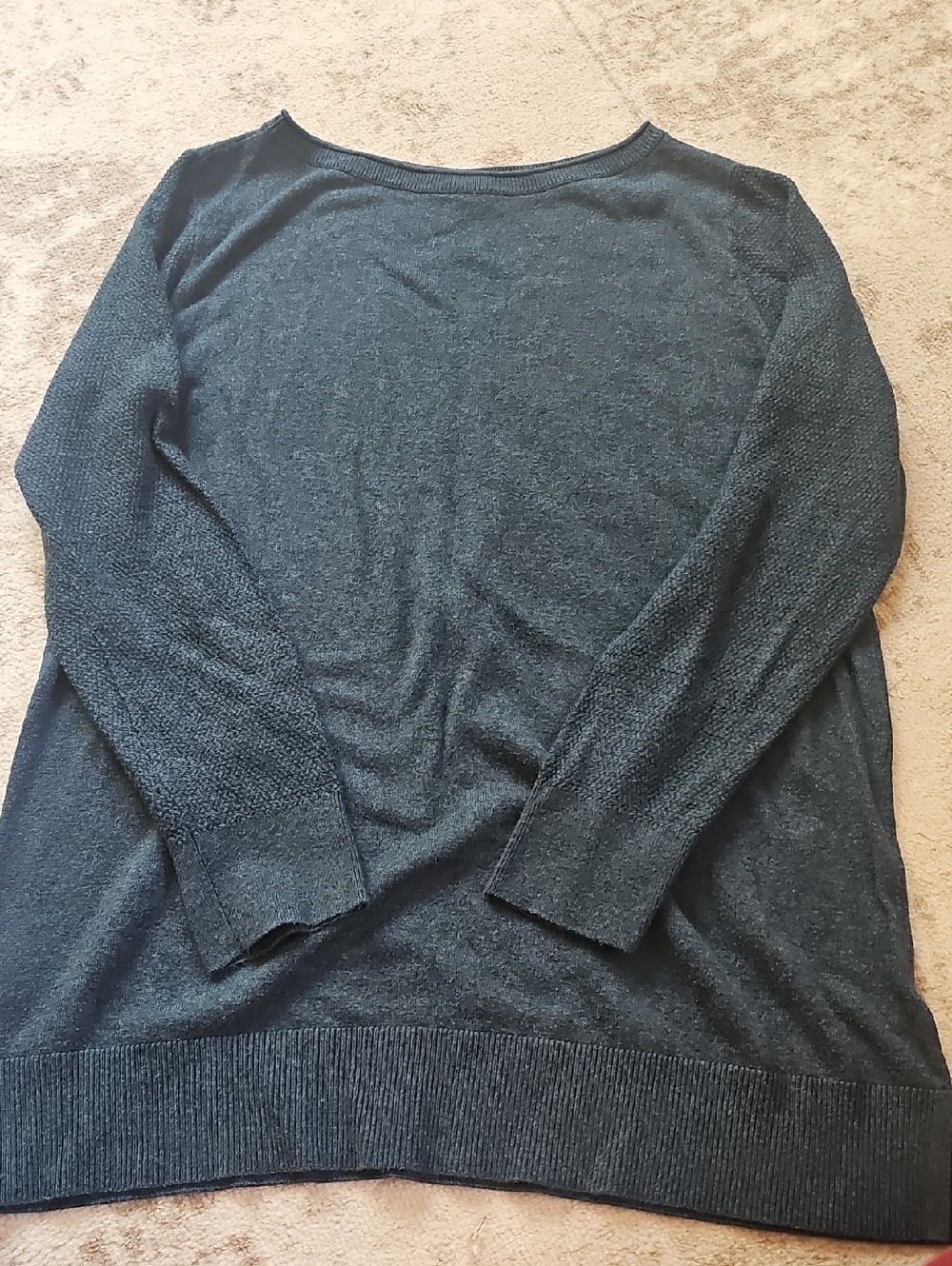 LOFT Teal Crewneck Knit Sweater